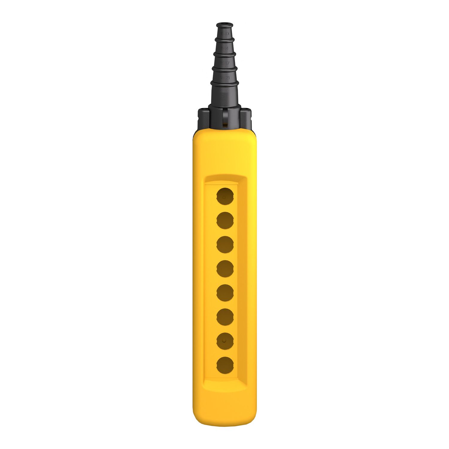 Picture of Pendant control station, Harmony XAC, empty, plastic, yellow, 8 cut outs