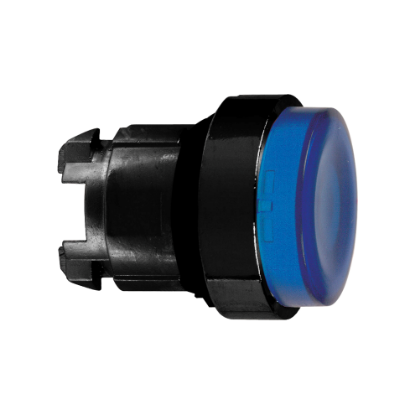 Picture of Head for illuminated push button, Harmony XB4, blue projecting pushbutton Ø22 mm spring return BA9s bulb