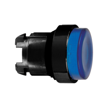 Picture of Head for illuminated push button, Harmony XB4, blue projecting pushbutton Ø22 mm spring return BA9s bulb