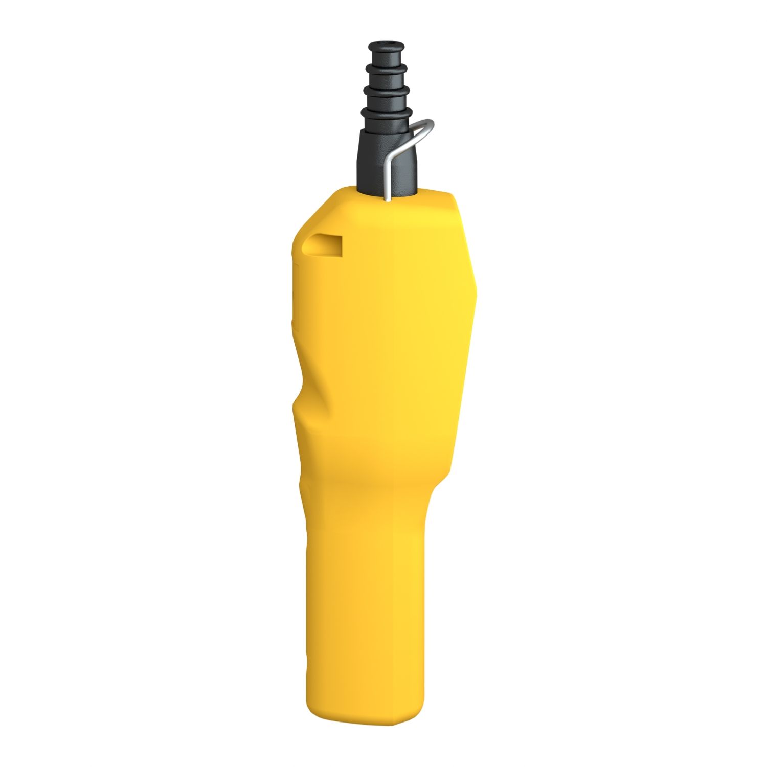 Picture of Pendant control station, Harmony XAC, plastic, yellow, pistol grip, 2 booted push buttons with 2NO