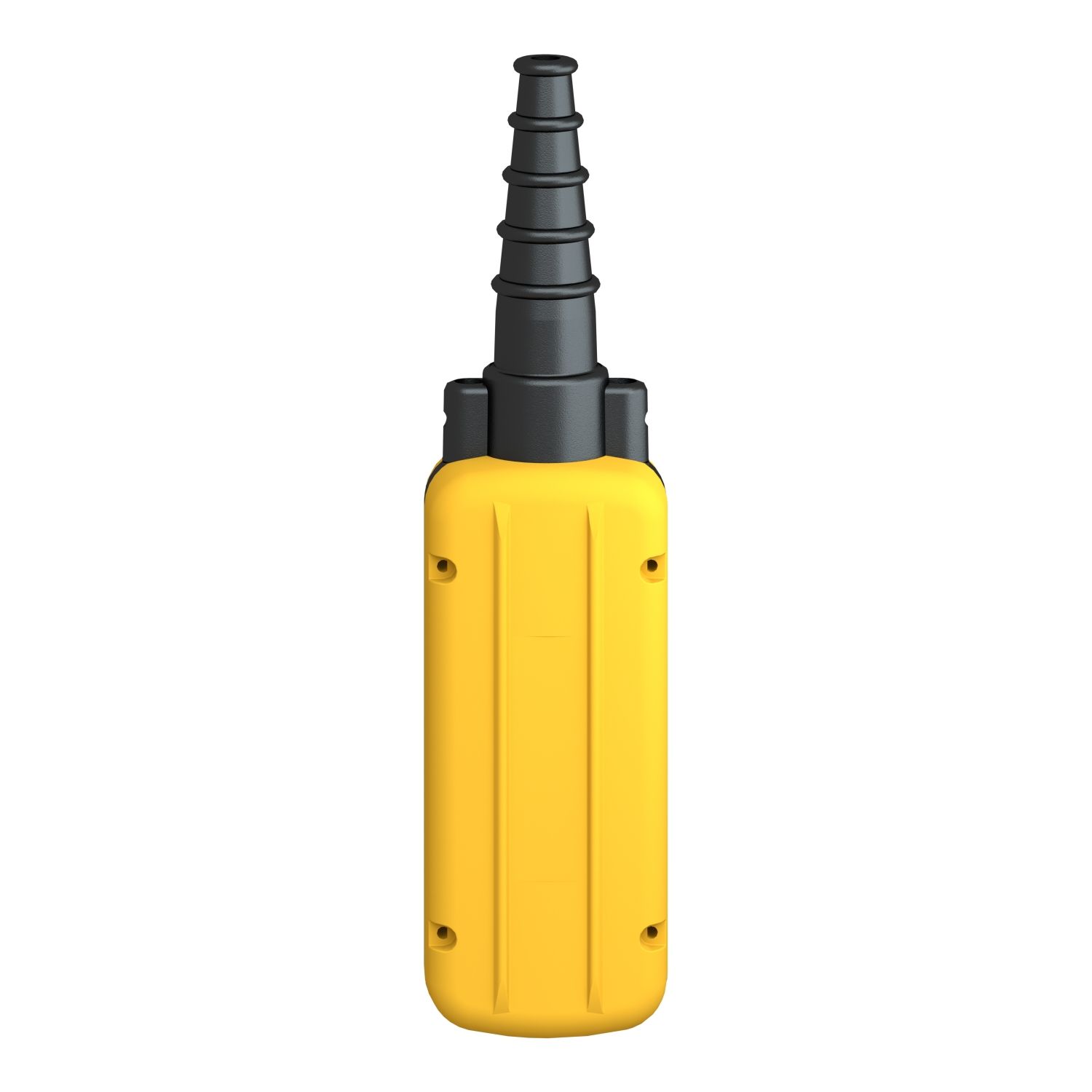 Picture of Pendant control station, Harmony XAC, plastic, yellow, 2 push buttons with 2NO+1NC, 1 emergency stop NC