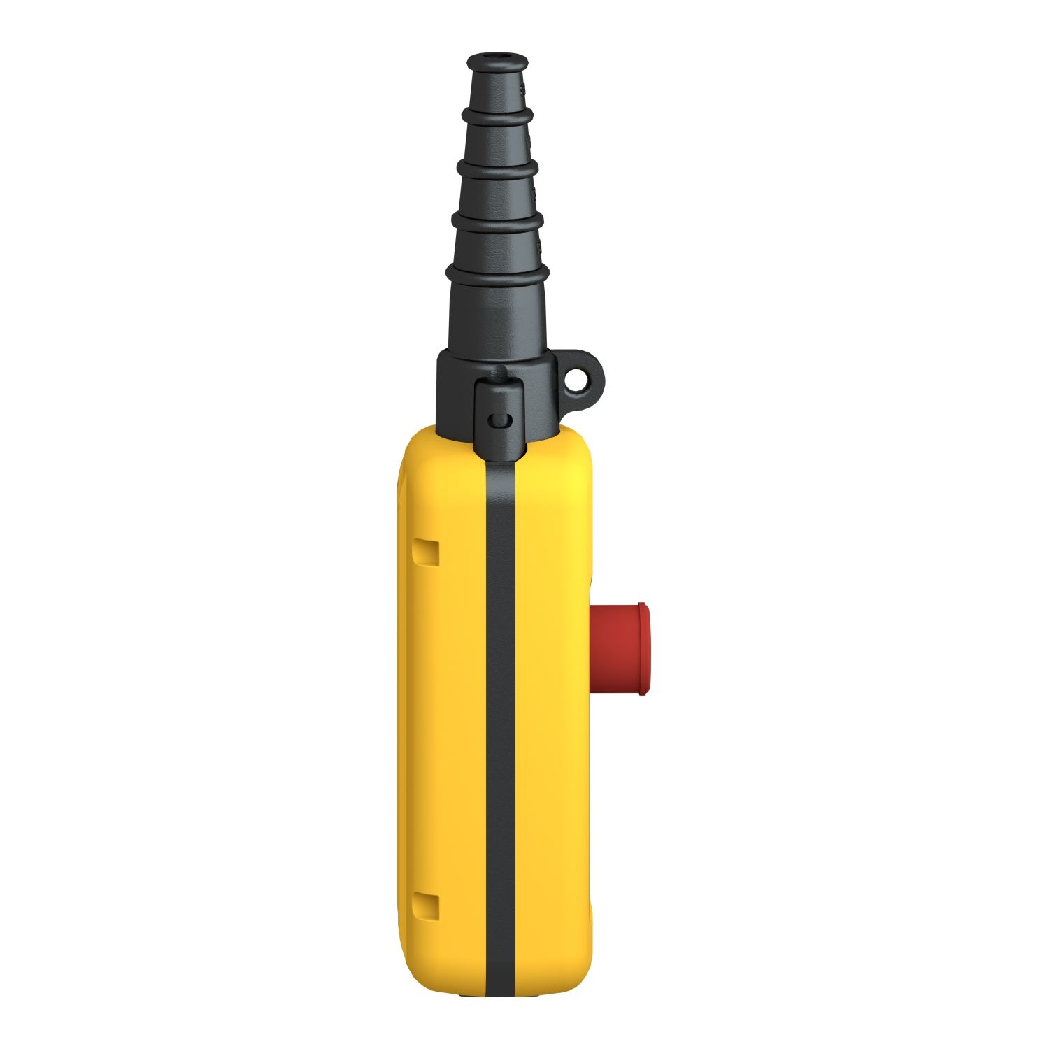 Picture of Pendant control station, Harmony XAC, plastic, yellow, 2 push buttons with 2NO+1NC, 1 emergency stop NC