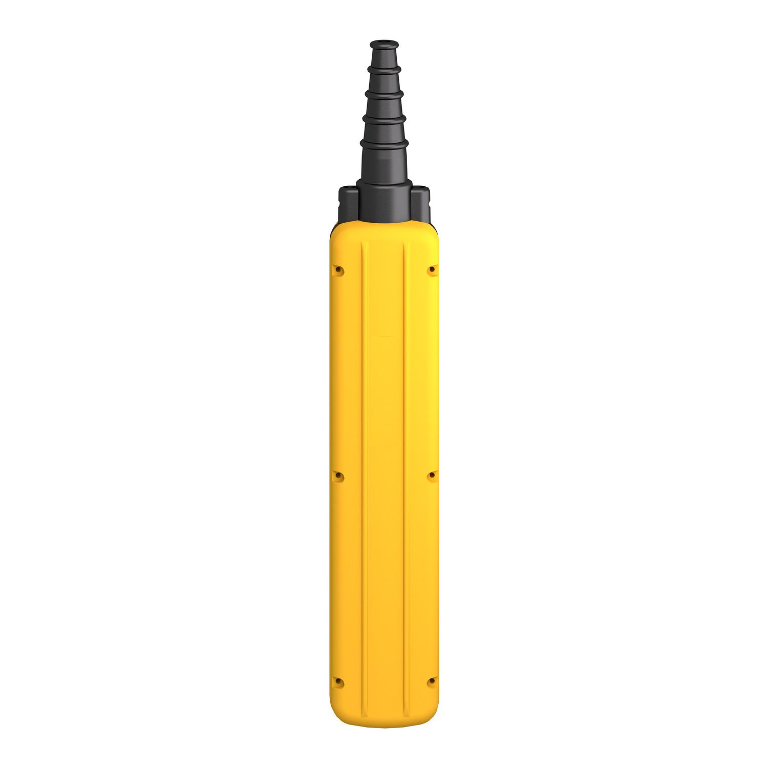 Picture of Pendant control station, Harmony XAC, plastic, yellow, 7 push buttons 2NO + 1NC, 1 emergency stop 40mm trigger blank 1NC, 2 speeds