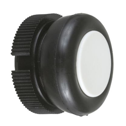 Picture of Head for push button, Harmony XAC, plastic, white, booted, spring return