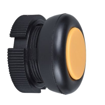 Picture of Head for push button, Harmony XAC, plastic, yellow, booted, spring return