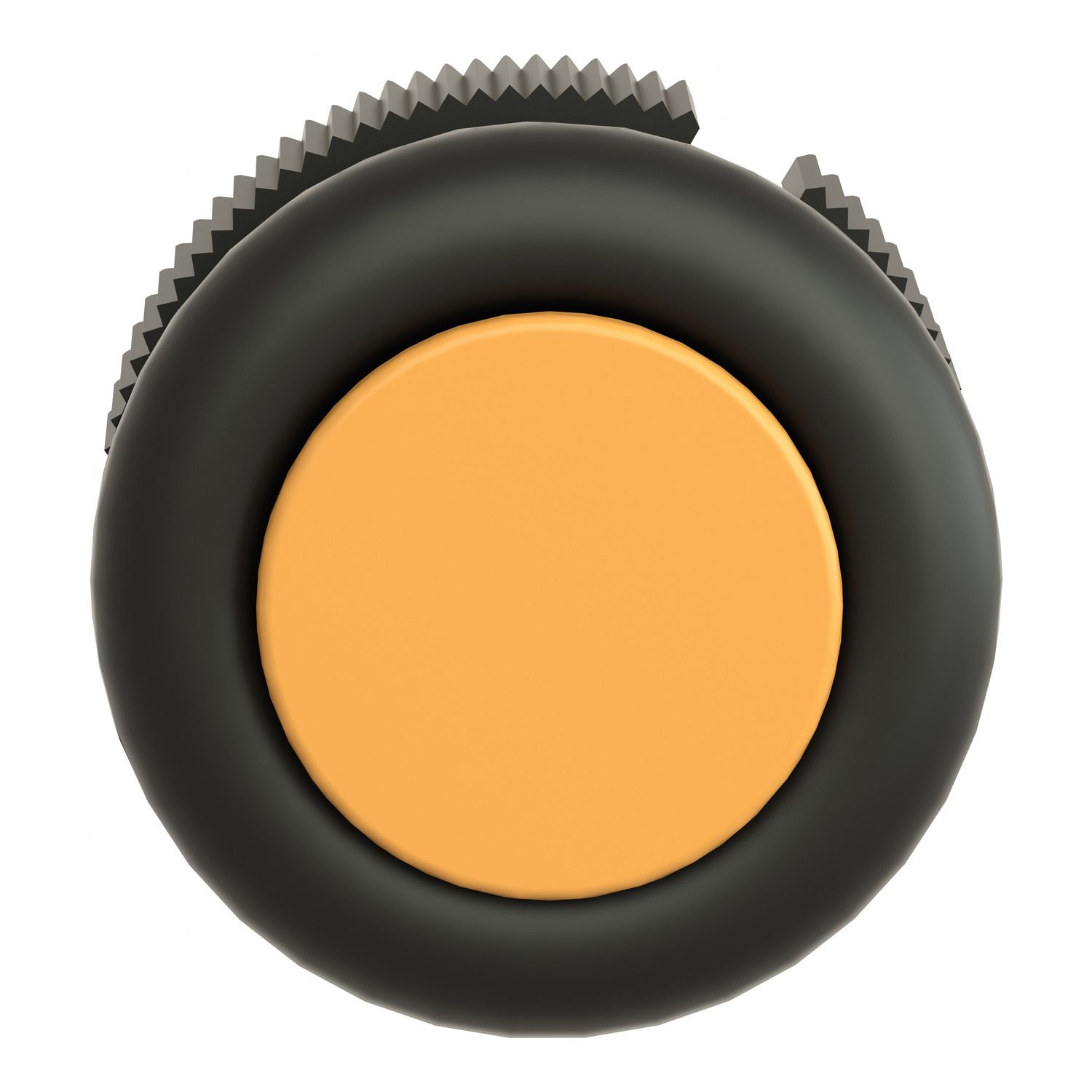 Picture of Head for push button, Harmony XAC, plastic, yellow, booted, spring return