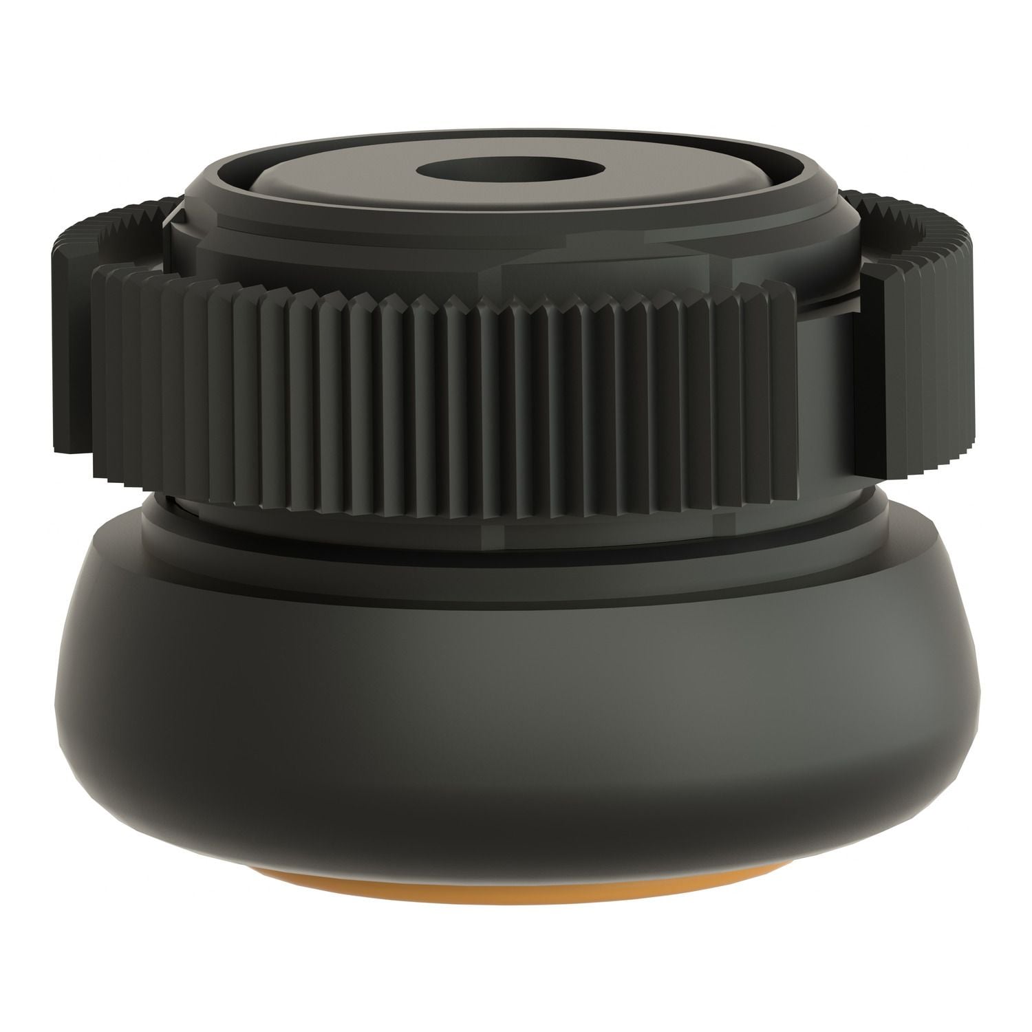 Picture of Head for push button, Harmony XAC, plastic, yellow, booted, spring return