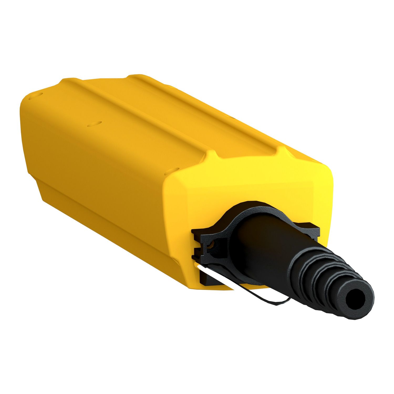 Picture of Pendant plast yellow 4 hole 10 22mm