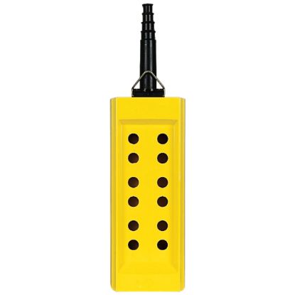 Picture of Pendant plast yellow 12 hole 10 22mm