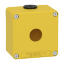 Picture of Die cast empty control station, Harmony XAP, XB2 SL, zinc alloy, yellow, M20, 1 cut out 22mm, 80x80x51,5mm, UL cULus