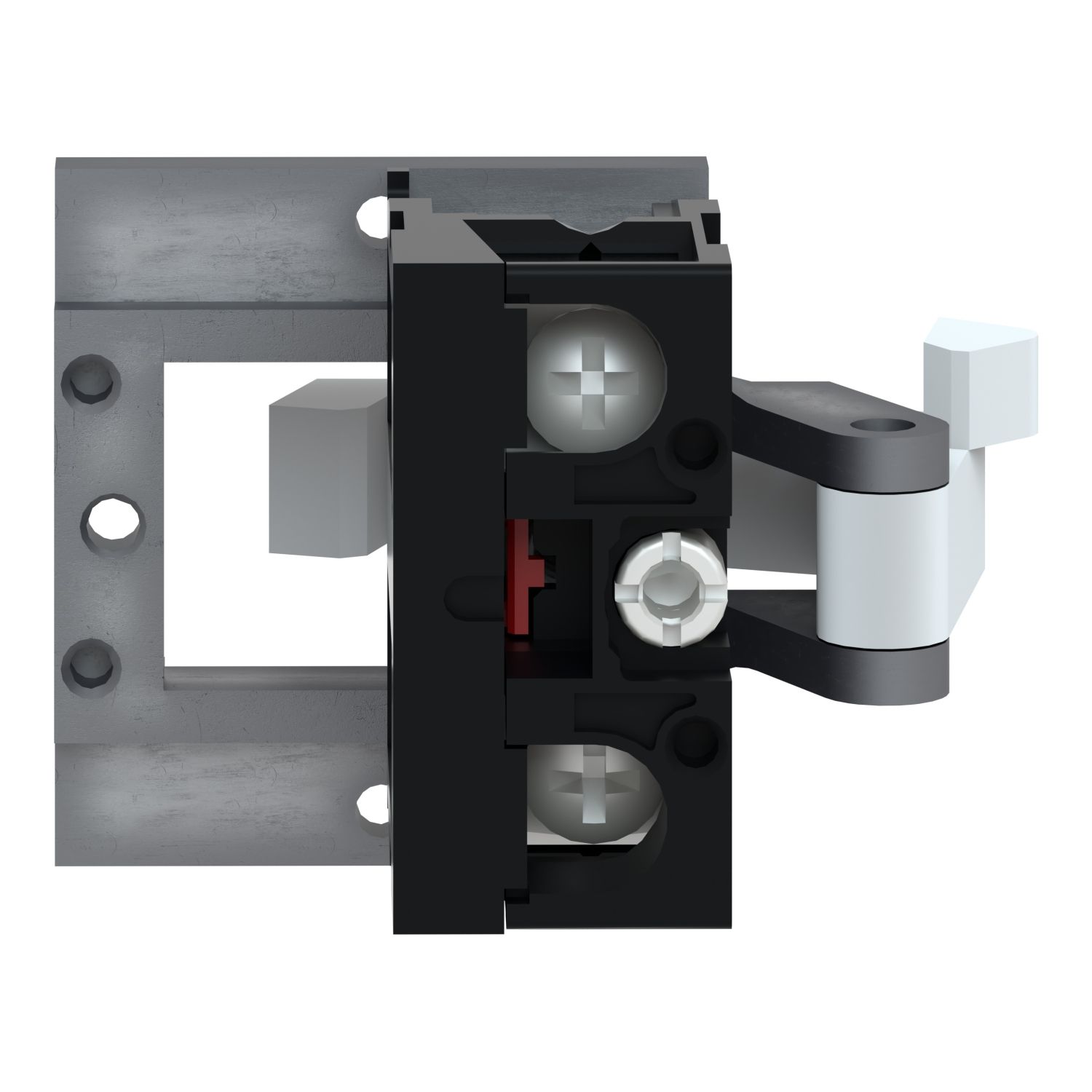 Picture of Single contact block, Harmony XAC, spring return, screw clamp terminal, 2NC