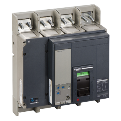 Picture of Circuit breaker, ComPact NS1250N, 50kA/415VAC, Micrologic 2.0 trip unit, 1250A, fixed, 4 poles 4d