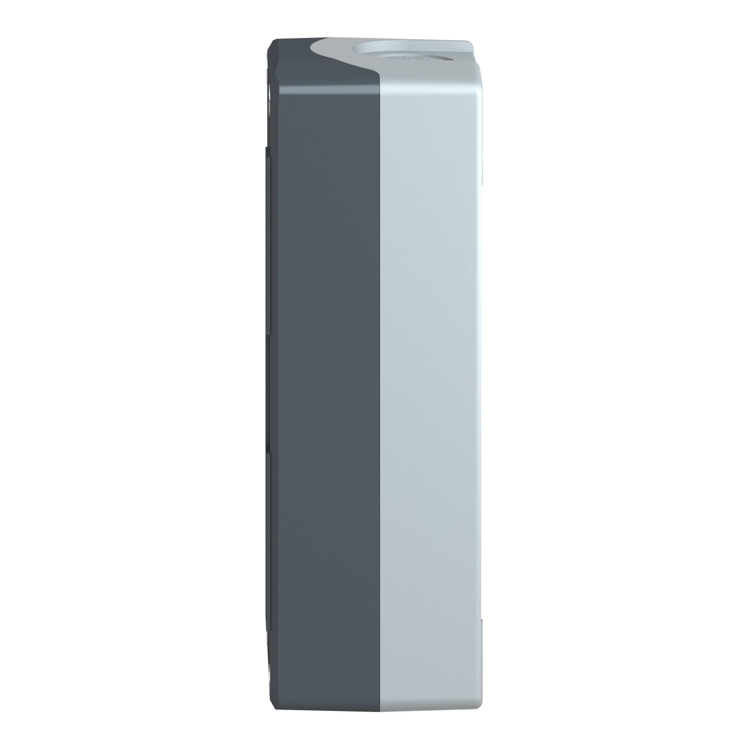 Picture of Empty control station, Harmony XALD XALK, plastic, dark grey lid, light grey base, 4 cut out