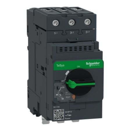 Picture of Motor circuit breaker,TeSys Deca frame 3,3P,62-73A,thermal magnetic,EverLink,without downstream