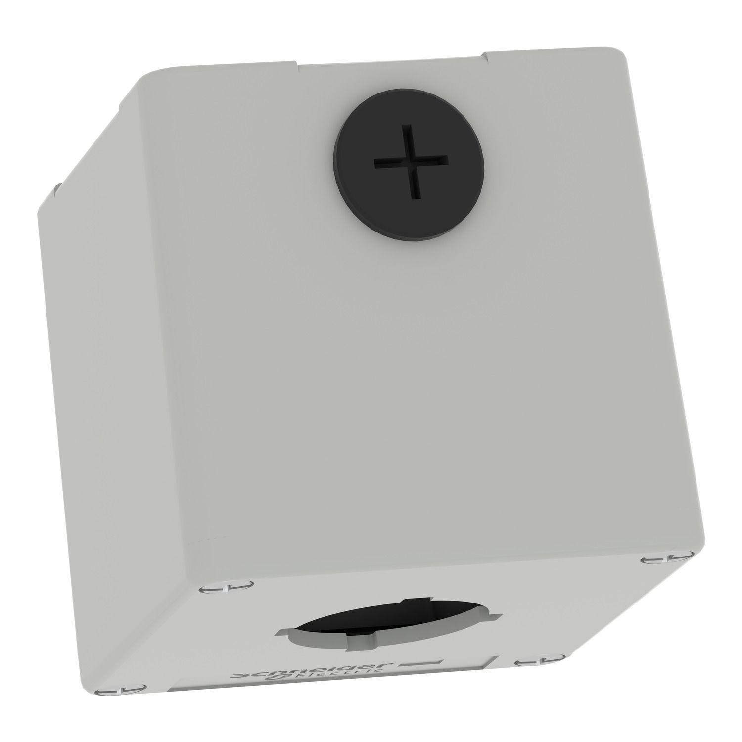 Picture of Empty control station, Harmony XAP, XB2 SL, zinc alloy, grey, M20, 1 cut out 30mm with notches, 80x80x77mm, UL cULus
