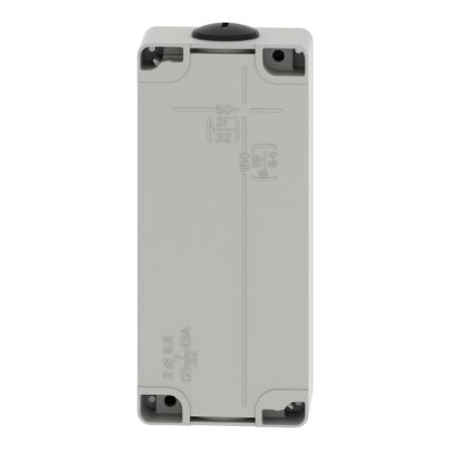 Picture of Die cast empty control station, Harmony XAP, XB2 SL, zinc alloy, grey, M25, 6 cut outs 22mm, 80x175x51,5mm