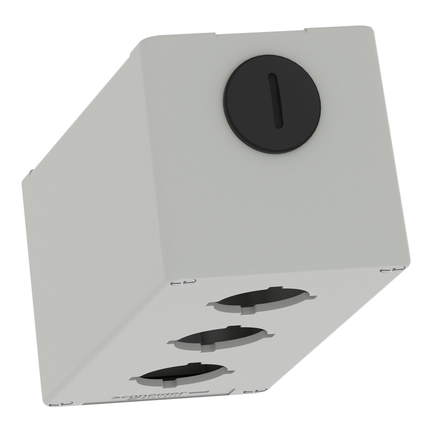 Picture of Empty control station, Harmony XAP, XB2 SL, zinc alloy, grey, M25, 3 cut outs 30mm with notches, 80x175x77mm