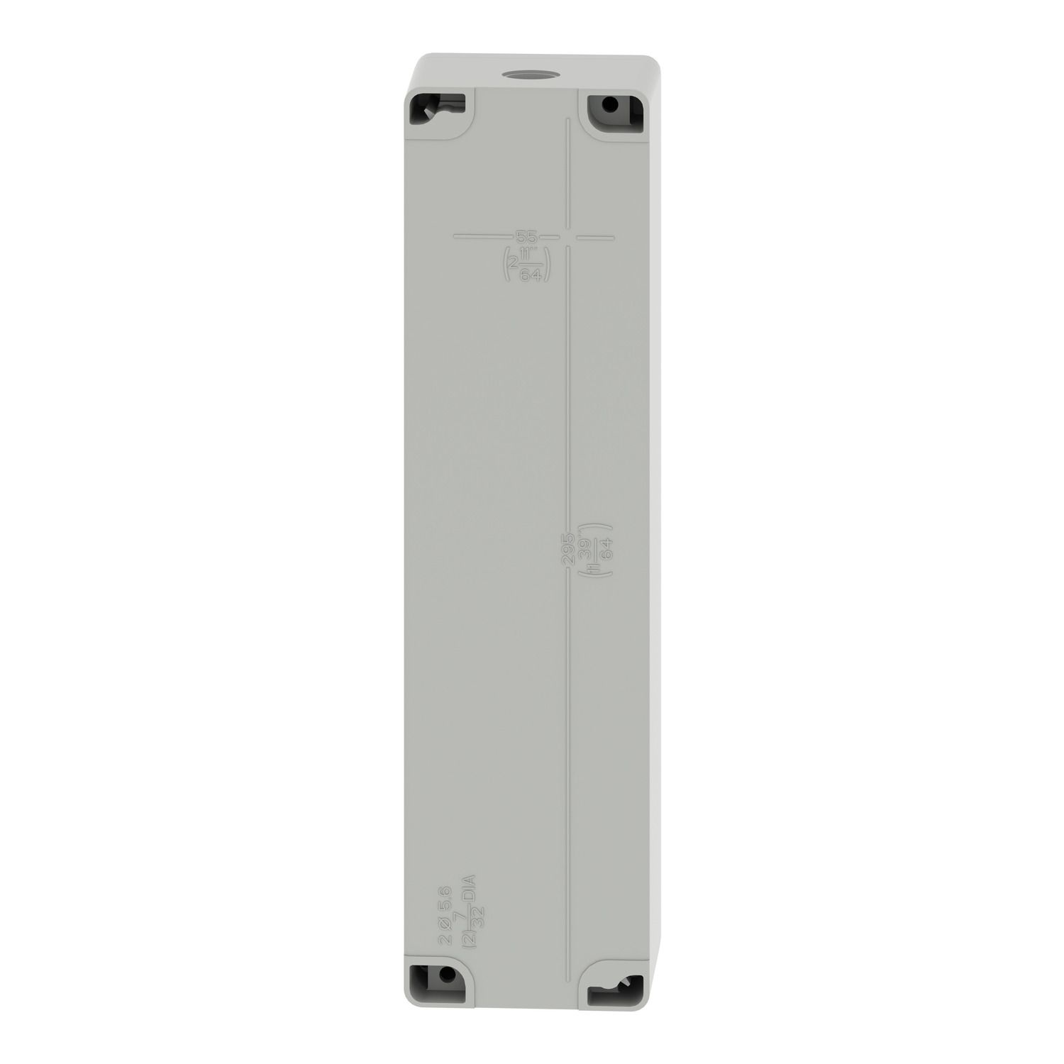 Picture of Die cast empty control station, Harmony XAP, XB2 SL, aluminium, grey, M32, undrilled, 85x310x77mm