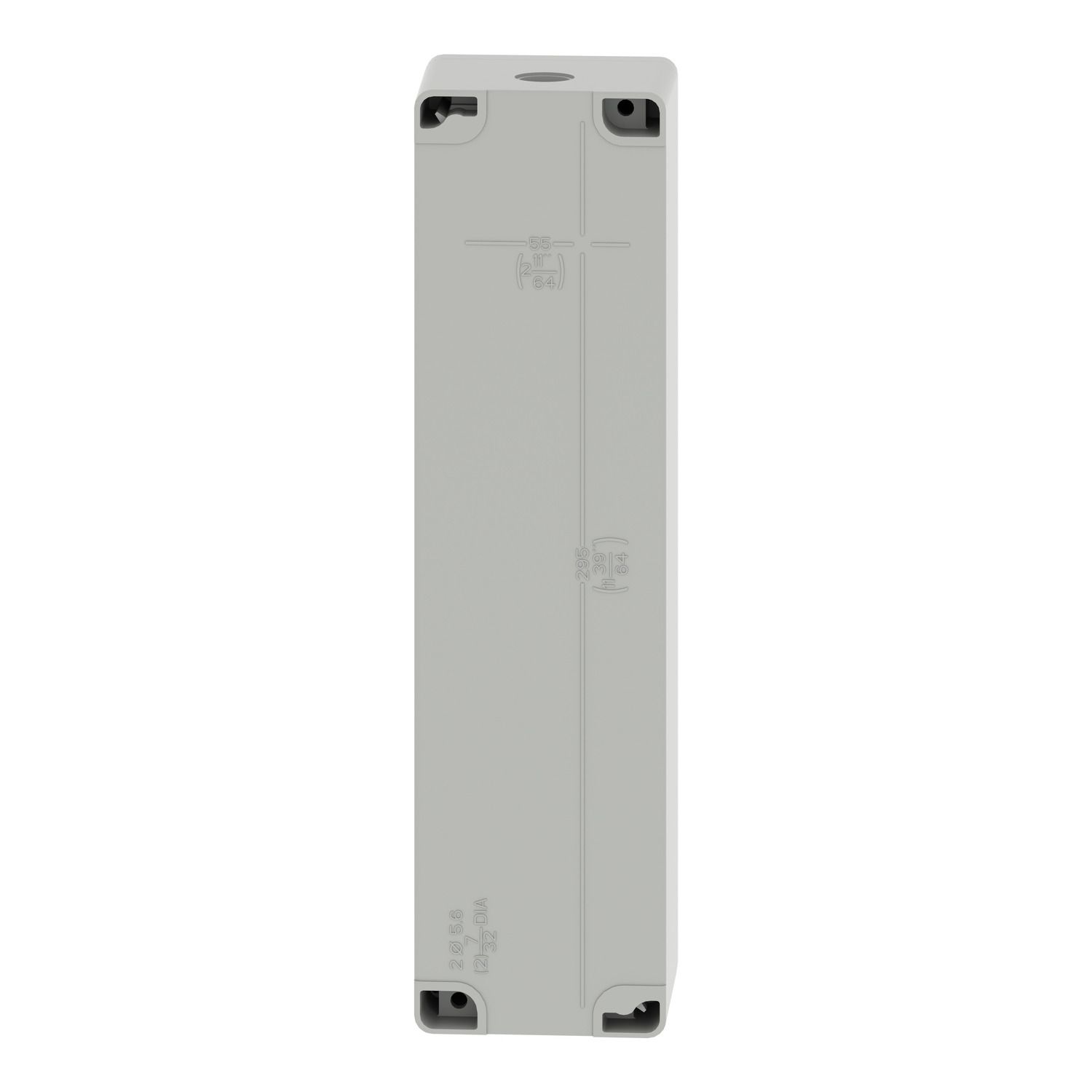 Picture of Die cast empty control station, Harmony XAP, XB2 SL, aluminium, grey, M32, 5 cut outs 22mm, 85x310x77mm