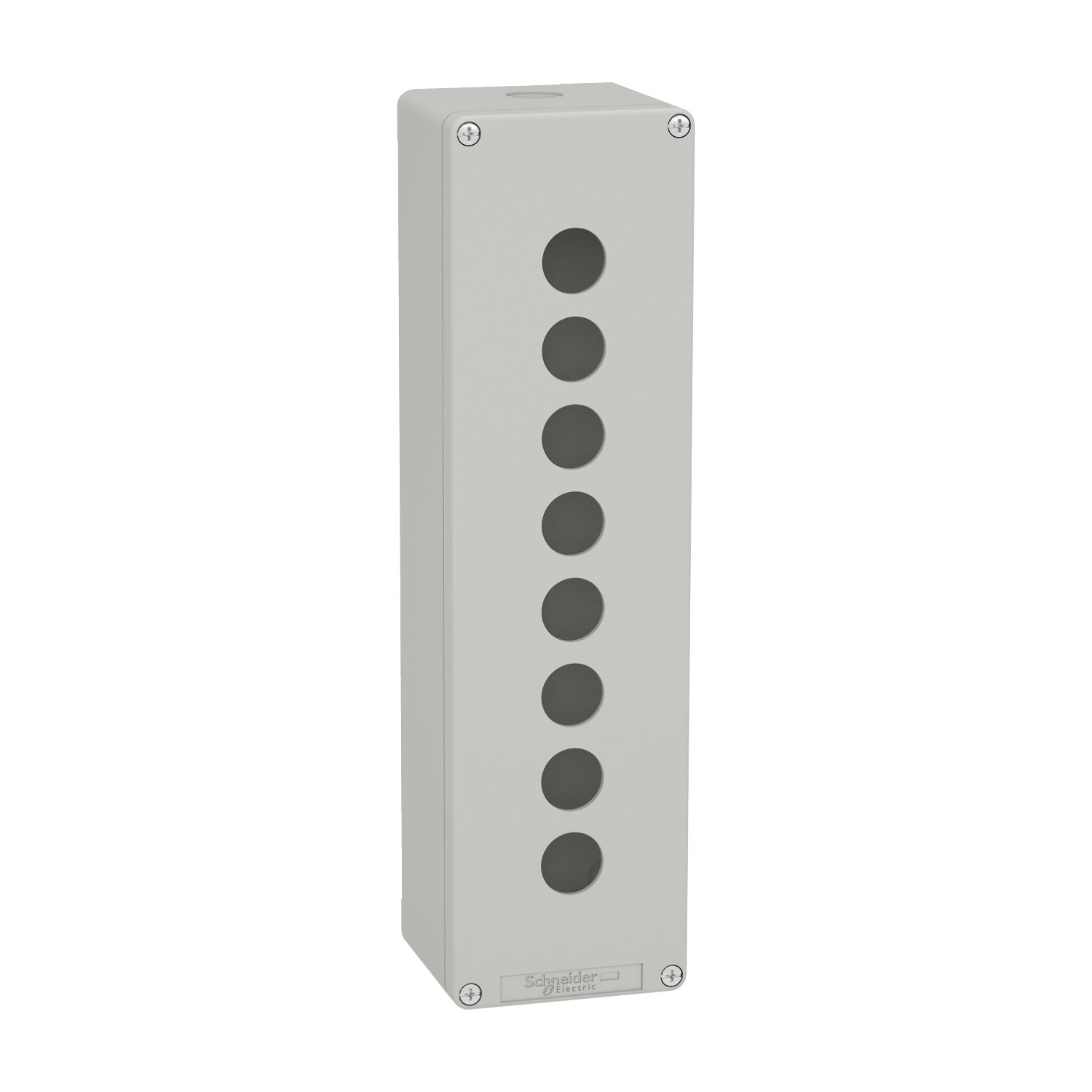 Picture of Die cast empty control station, Harmony XAP, XB2 SL, aluminium, grey, M32, 8 cut outs 22mm, 85x310x77mm