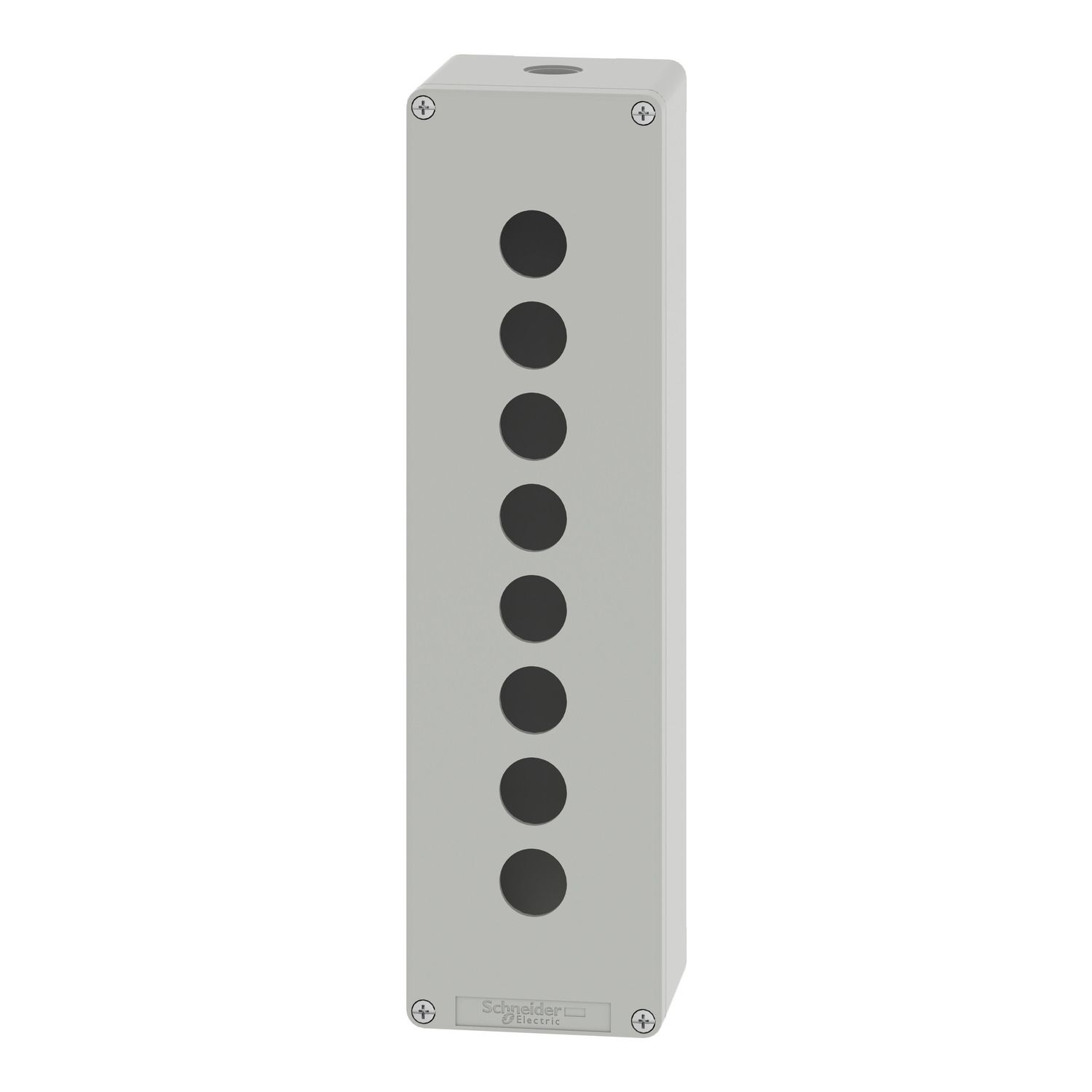 Picture of Die cast empty control station, Harmony XAP, XB2 SL, aluminium, grey, M32, 8 cut outs 22mm, 85x310x77mm