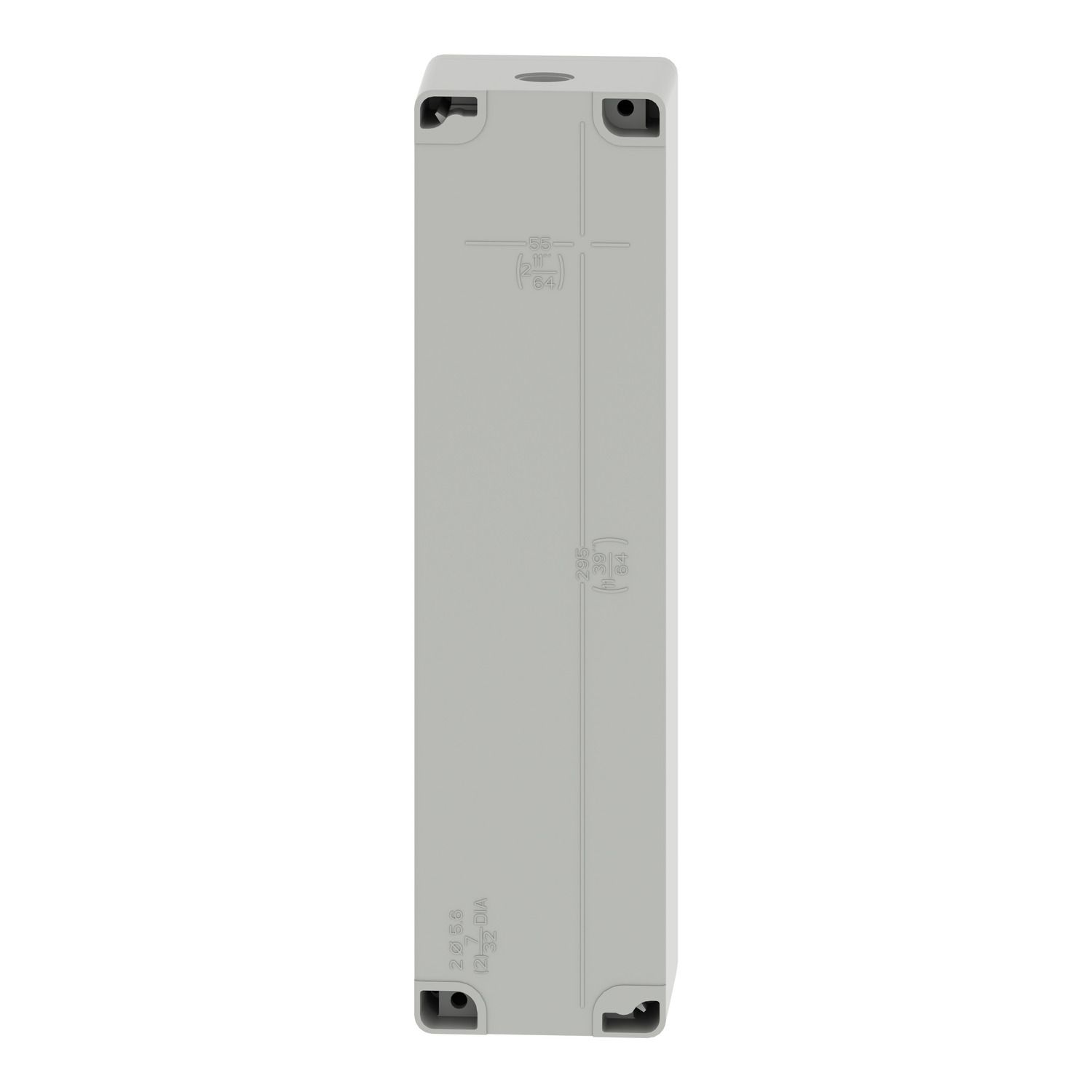 Picture of Empty control station, Harmony XAP, XB2 SL, aluminium, grey, M32, 6 cut outs 30mm with notches, 80x310x77mm