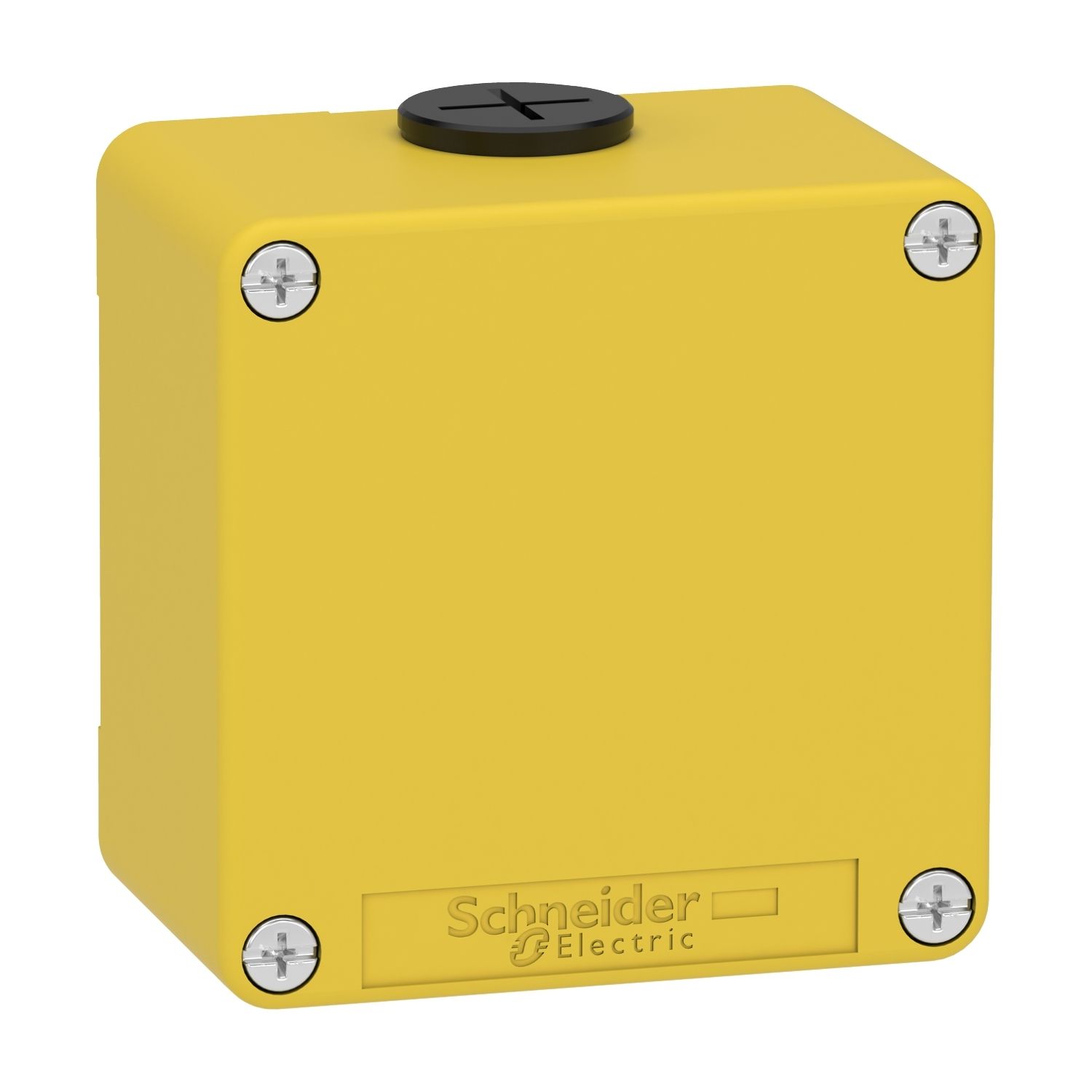 Picture of Empty control station, Harmony XAP, XB2 SL, zinc alloy, yellow, M20, undrilled, 80x80x51,5mm, UL cULus