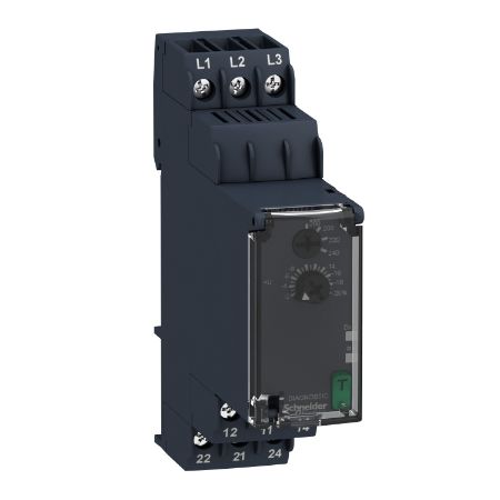 Picture of 3-phase control relay, Harmony Control Relays, 8A, 2CO, undervoltage detection, 200â€¦240V AC