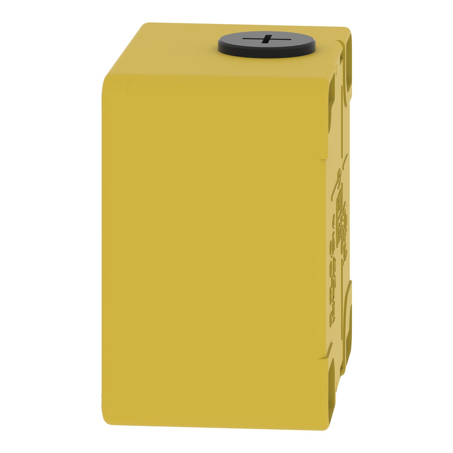 Picture of Die cast empty control station, Harmony XAP, XB2 SL, zinc alloy, yellow, M20, 1 cut out 22mm, 80x80x51,5mm, UL cULus