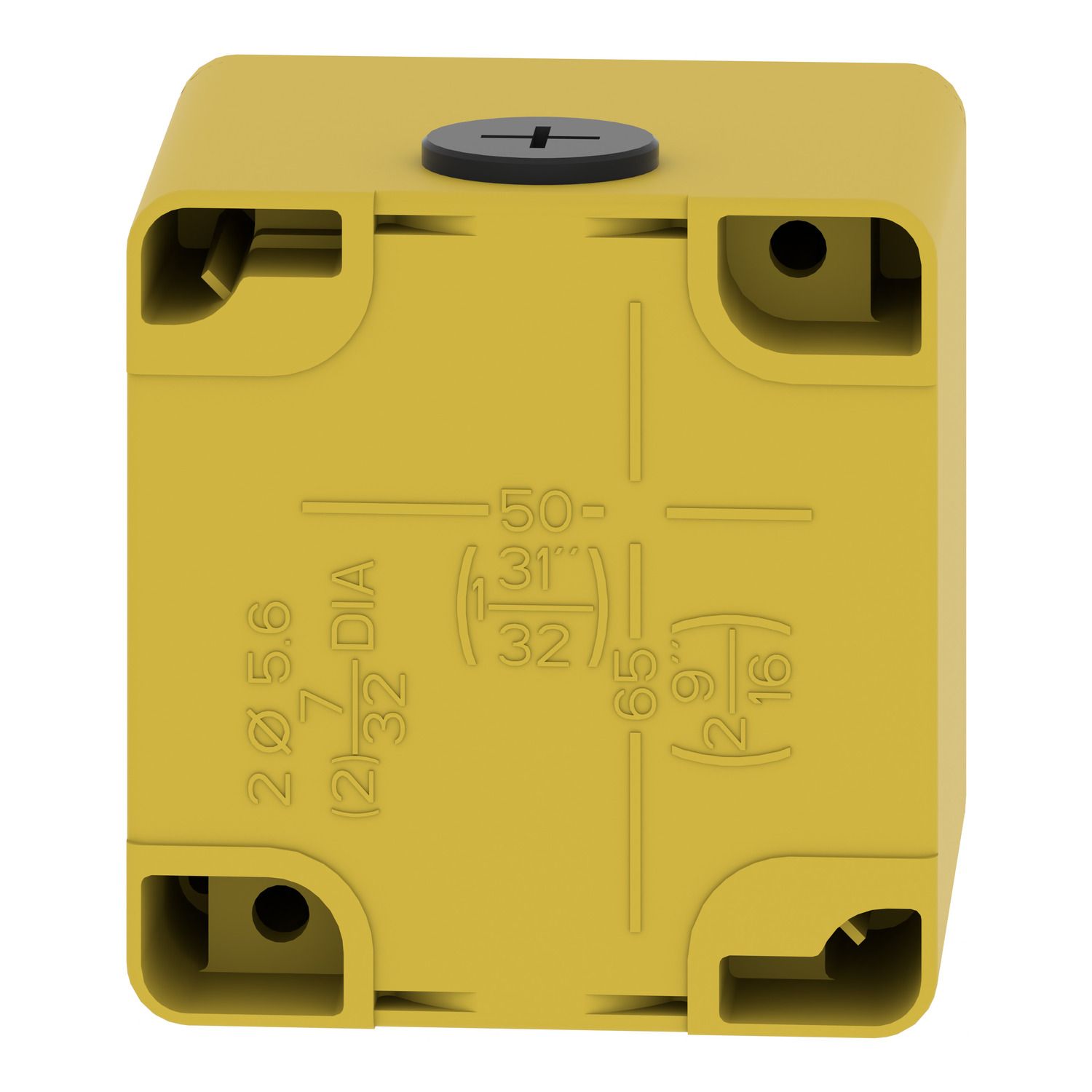 Picture of Empty control station, Harmony XAP, XB2 SL, zinc alloy, yellow, M20, undrilled, 80x80x77mm, UL cULus