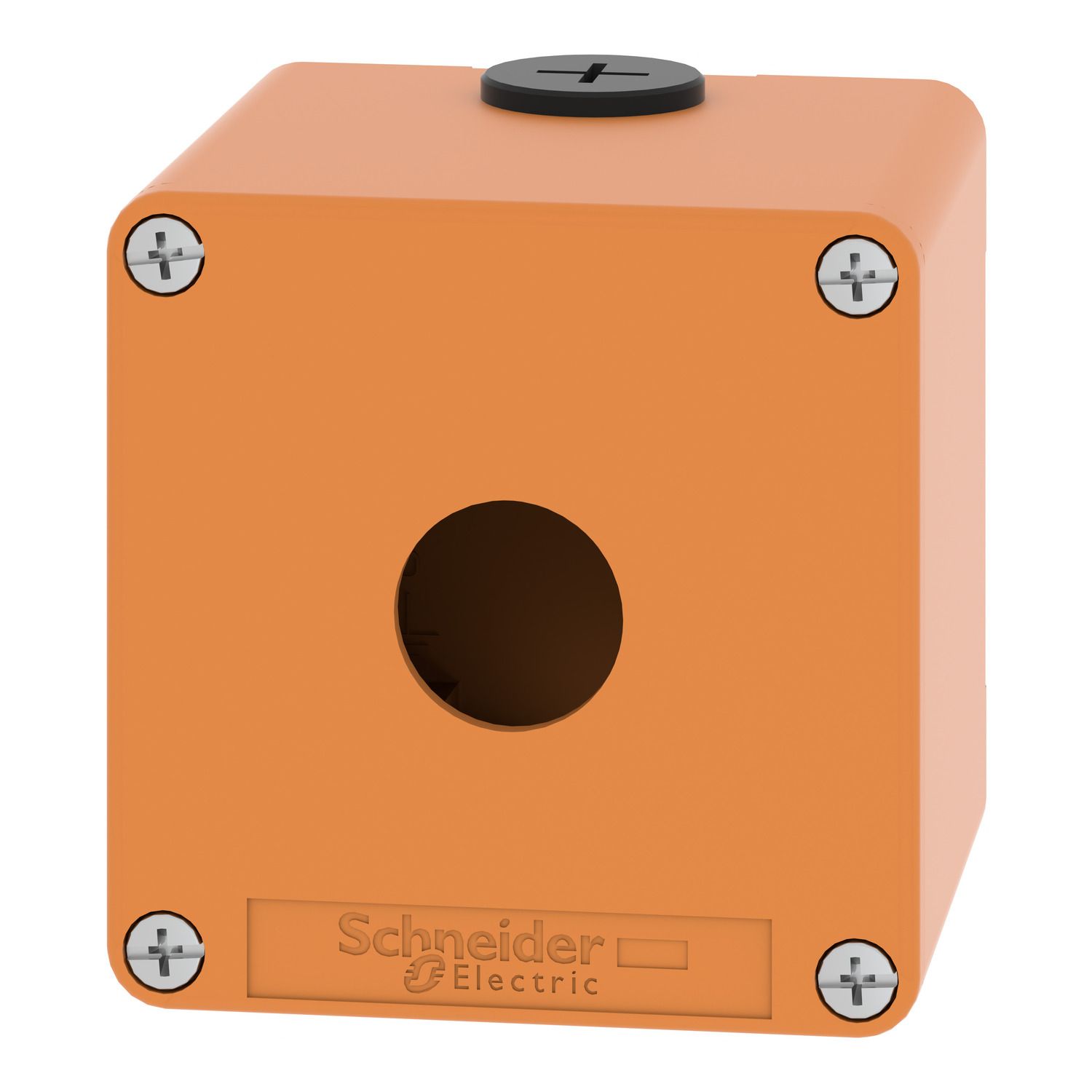 Picture of Empty control station, Harmony XAP, XB2 SL, zinc alloy, orange, M20, 1 cut out 22mm, 80x80x77mm, UL cULus