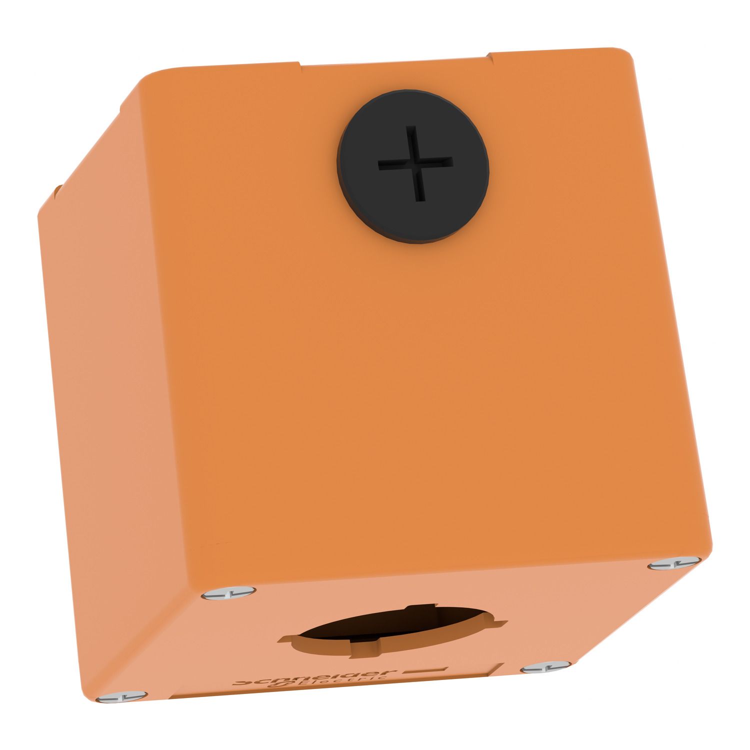 Picture of Empty control station, Harmony XAP, XB2 SL, zinc alloy, orange, M20, 1 cut out 30mm with notches, 80x80 x77mm, UL cULus
