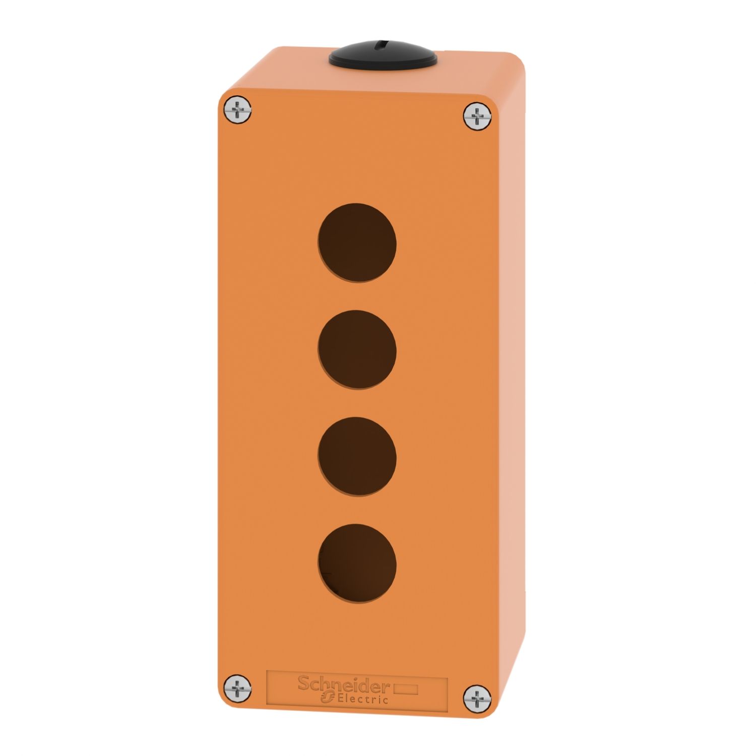 Picture of Empty control station, Harmony XAP, XB2 SL, zinc alloy, orange, M25, 4 cut outs 22mm, 80x175x77mm