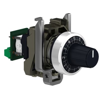 Picture of Complete potentiometer, Harmony XB4, metal, 22mm, 10K