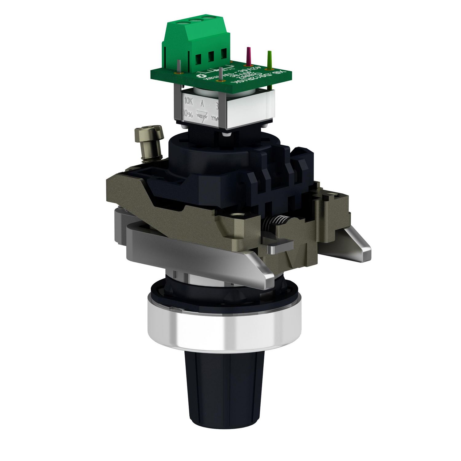 Picture of Complete potentiometer, Harmony XB4, metal, 22mm, 10K