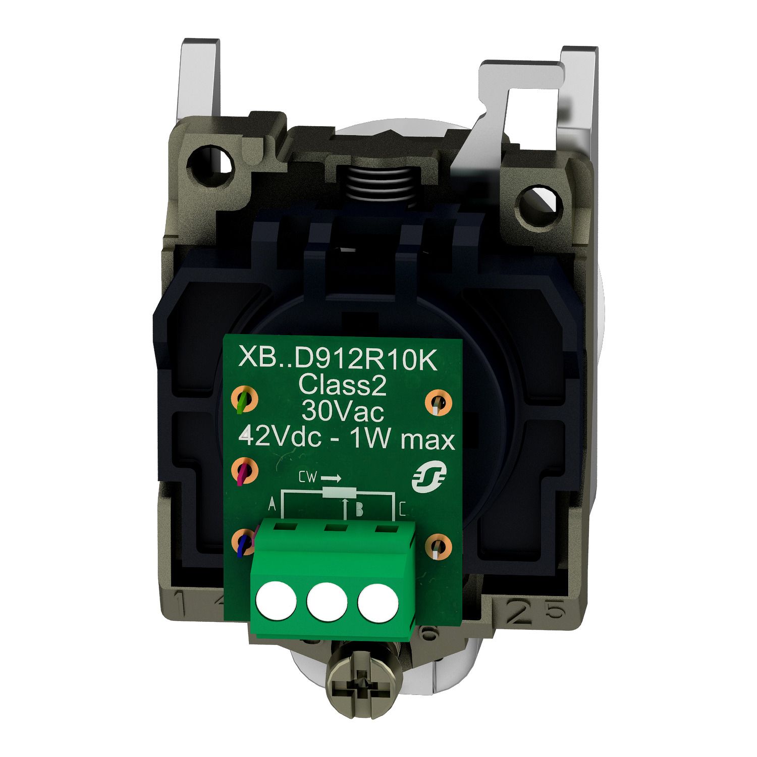 Picture of Complete potentiometer, Harmony XB4, metal, 22mm, 1K