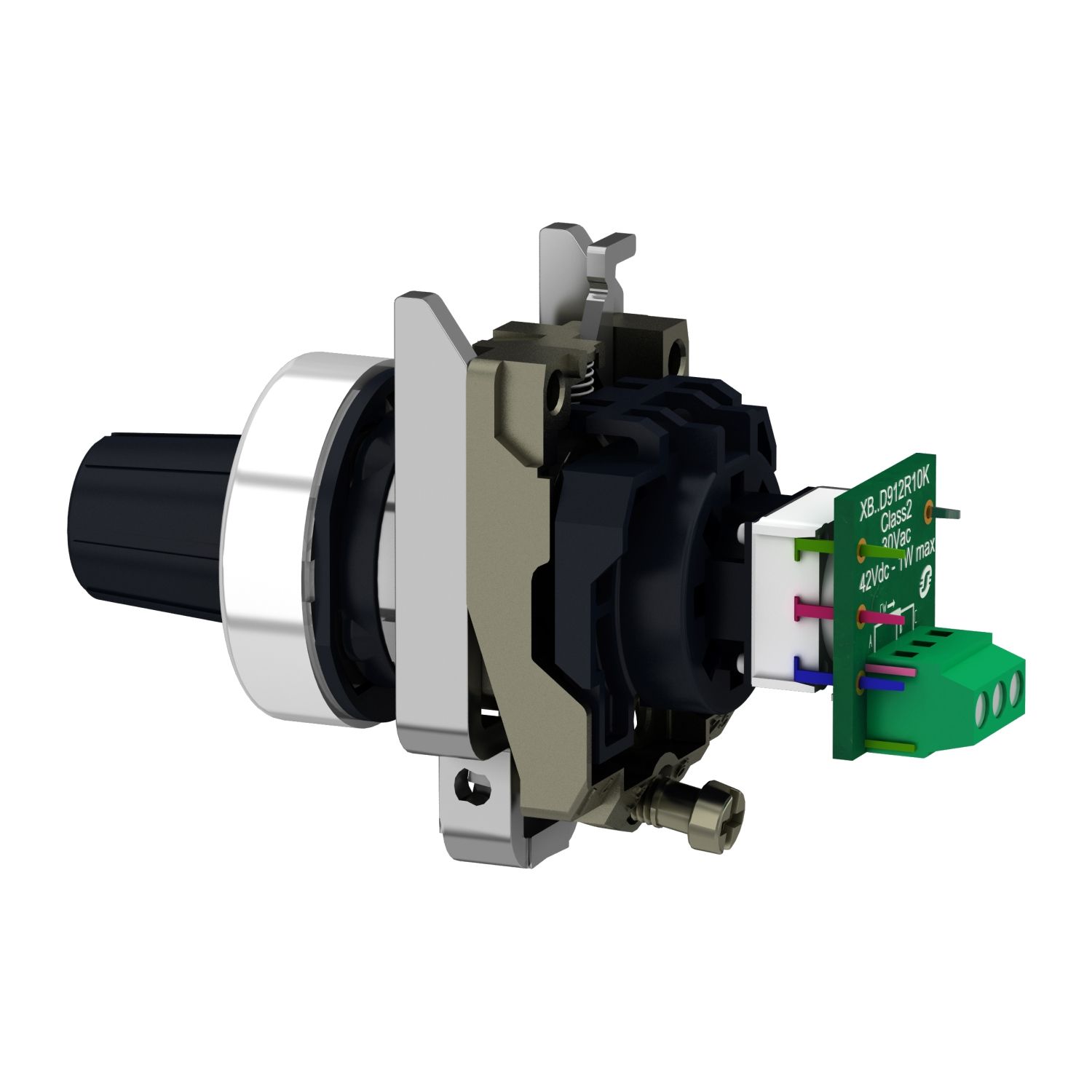 Picture of Complete potentiometer, Harmony XB4, metal, 22mm, 470K
