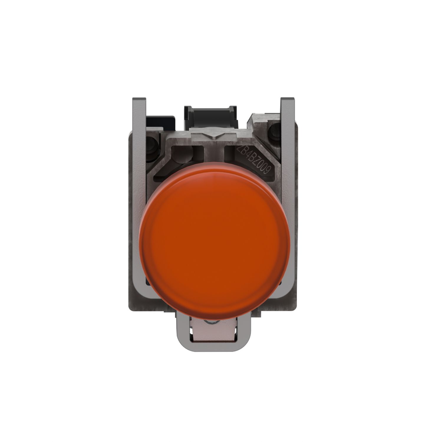 Picture of Pilot light, Harmony XB4, grey plastic, orange, 22mm, universal LED, plain lens, 24V AC DC