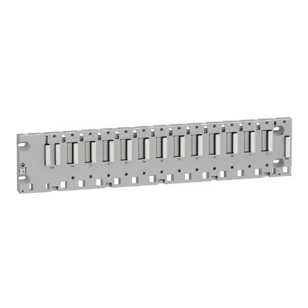 Picture of Backplane, Modicon X80, 12 slots, panel, mounting plate mounted