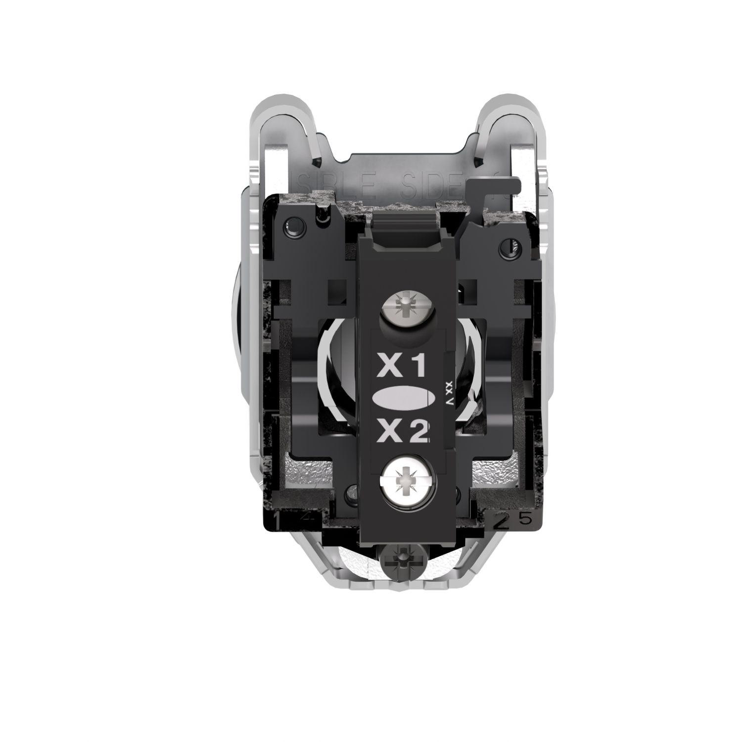 Picture of Pilot light, Harmony XB4,metal, green flush mounted, 30mm, universal LED, plain lens, 230...240V AC