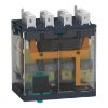 Picture of plug-in relay, Harmony electromechanical relays, 15A, 4CO, with LED, lockable test button, 24V DC