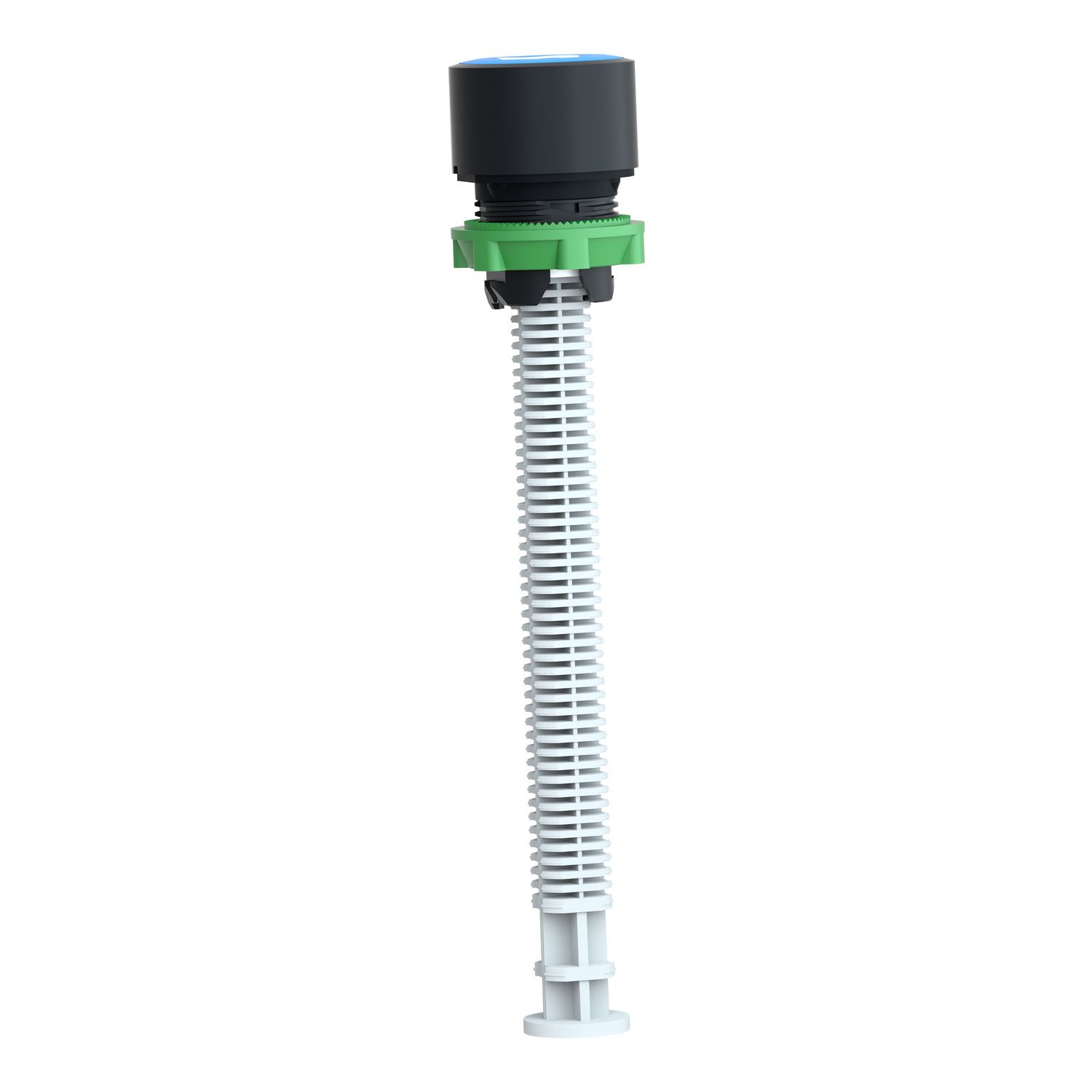 Picture of Manual overload reset push button, Harmony XB5, plastic, for 120...257mm actuation distance, flush, blue, 22mm, marked R
