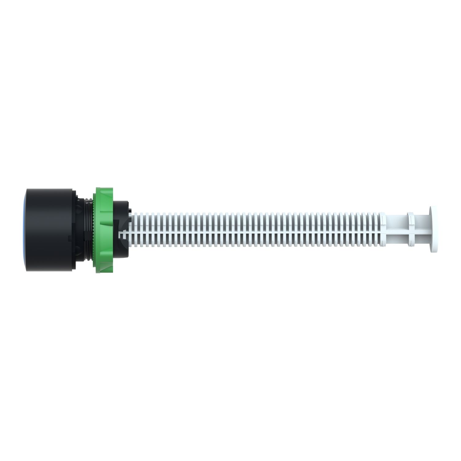 Picture of Manual overload reset push button, Harmony XB5, plastic, for 120...257mm actuation distance, flush, blue, 22mm, marked R