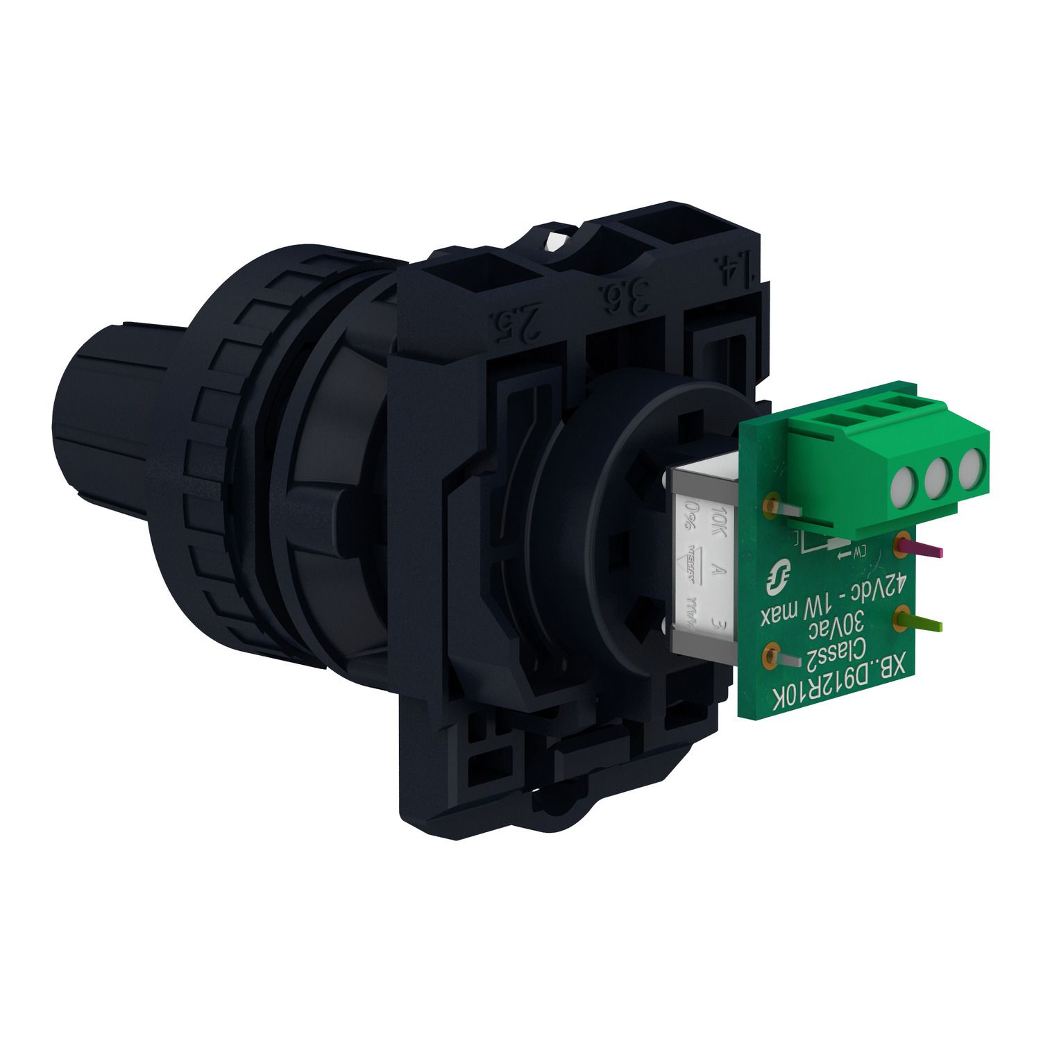 Picture of Complete potentiometer, Harmony XB5, plastic, 22mm, 10K