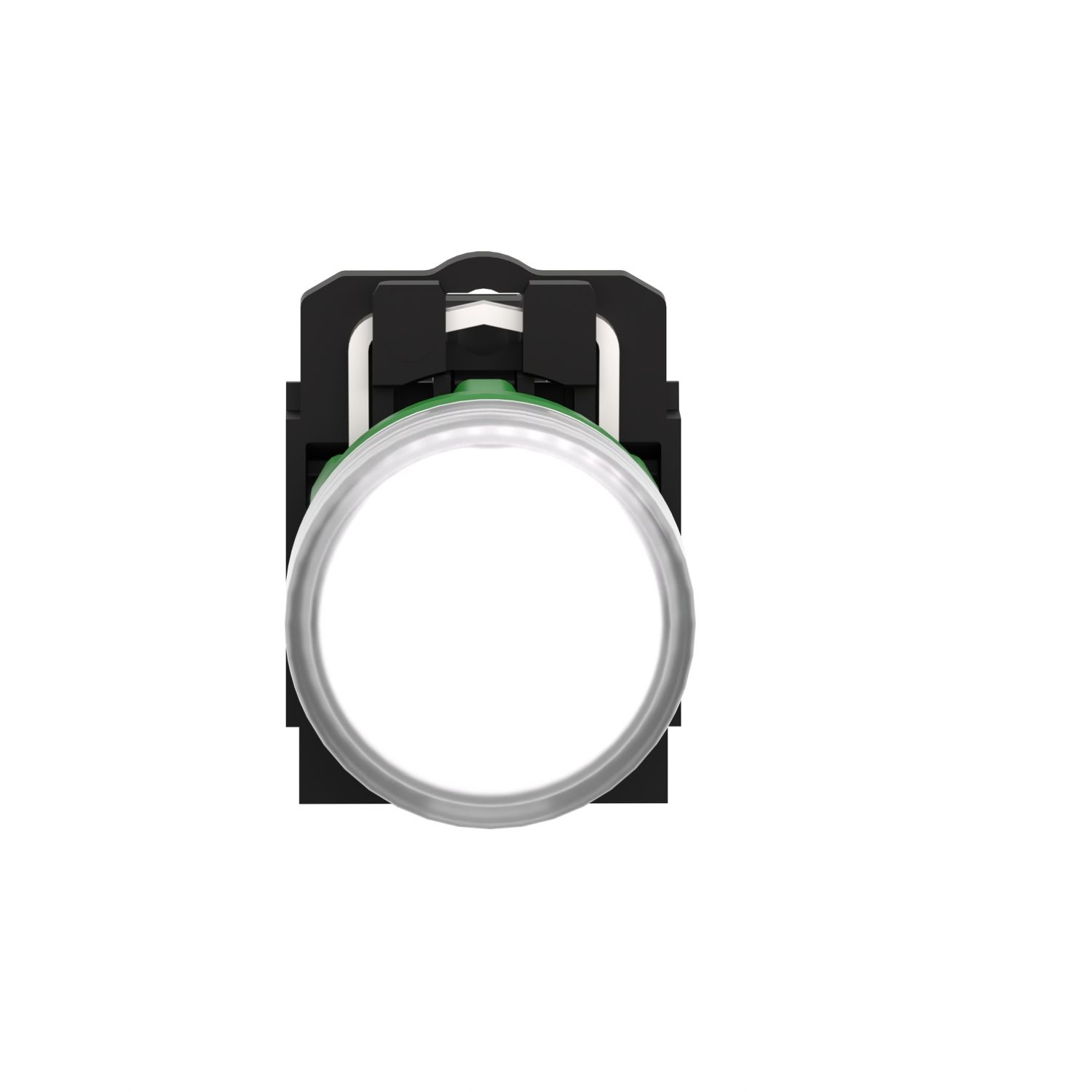 Picture of Pilot light, Harmony XB5, grey plastic, white, 22mm, universal LED, plain lens, 24V AC DC