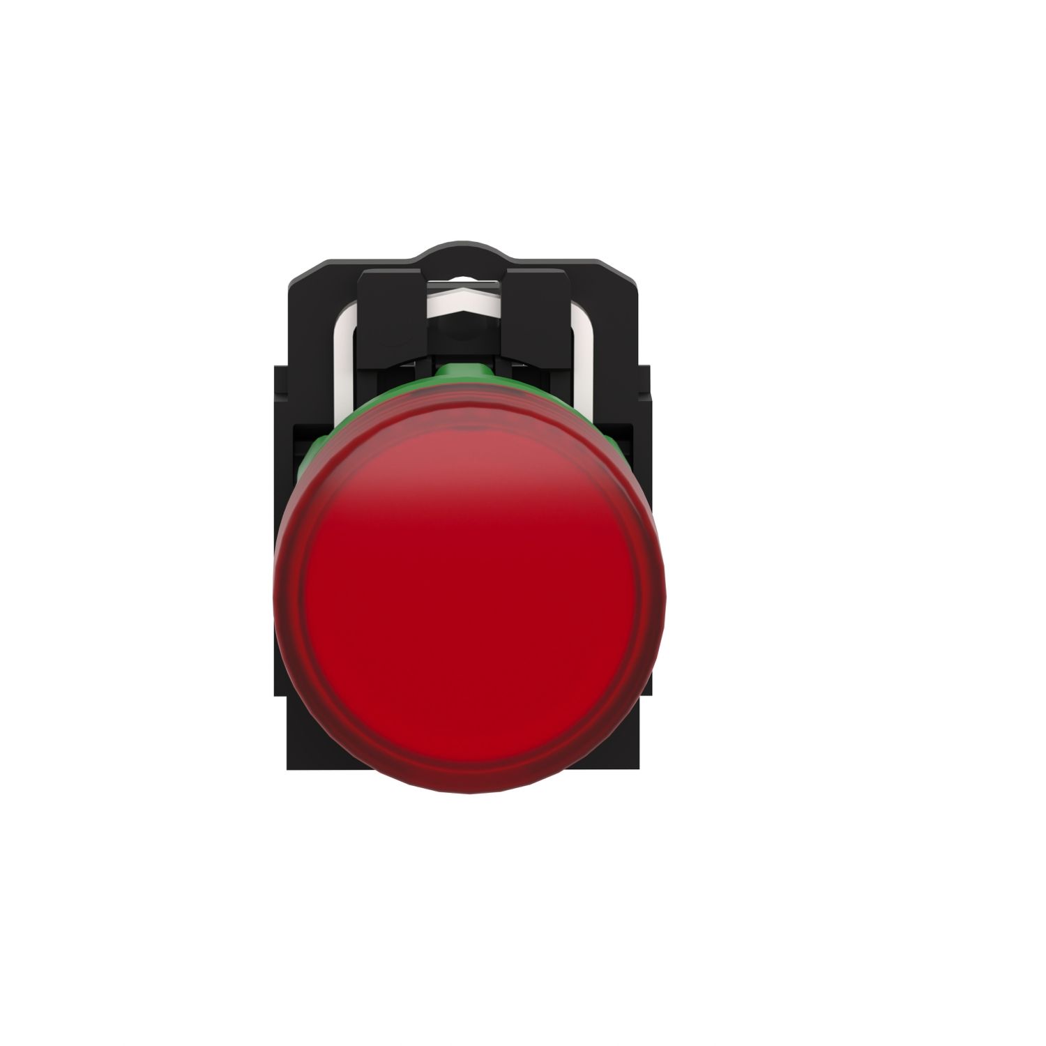 Picture of pilot light, Harmony XB5, grey plastic, red, 22mm, universal LED, plain lens, 110...120V AC