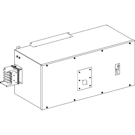 Picture of End feed unit, Canalis KSA630, aluminium, 500/630A, right mounting, for line protection, polarity 3L+N+PE, white RAL9001