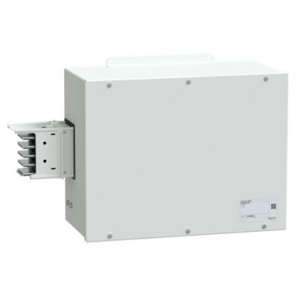 Picture of End feed unit, Canalis KSA630, aluminium, 500/630A, left mounting, without line protection, 3L+N+PE, white RAL9001