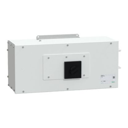 Picture of End feed unit, Canalis KSA400, aluminium, 400A, left mounting, for line protection, polarity 3L+PEN, white RAL9001