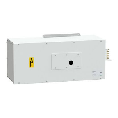 Picture of End feed unit, Canalis KSA630, aluminium, 500/630A, left mounting, for line protection, polarity 3L+N+PE, white RAL9001